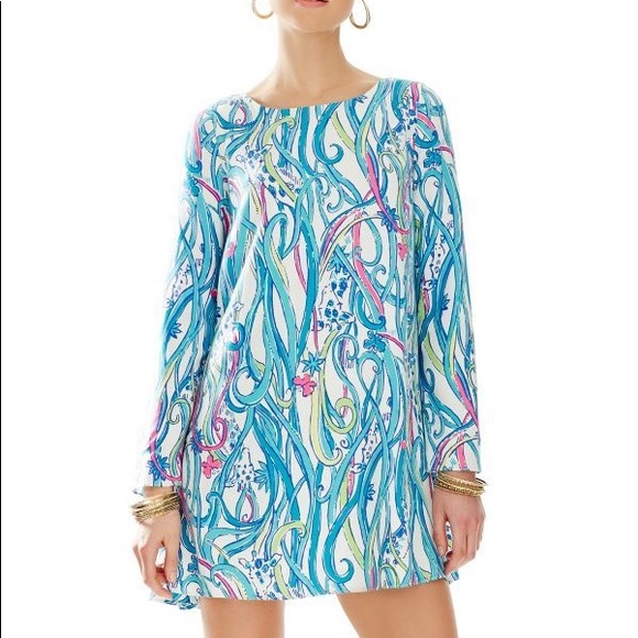 Lilly Pulitzer Collette Tunic Dress Giraffe Print - Picture 2 of 8
